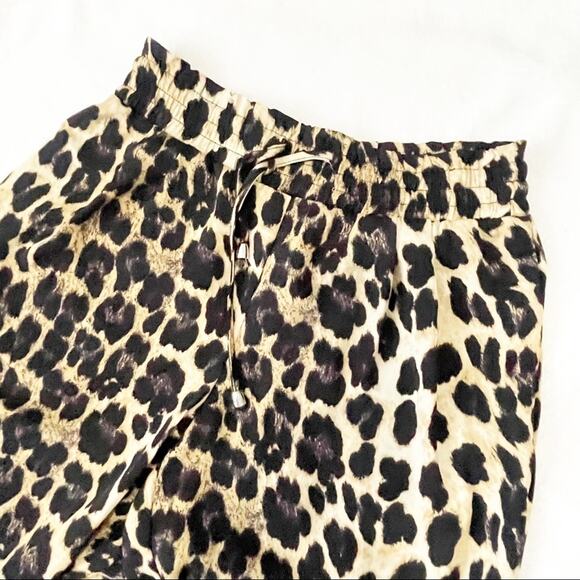 Zara leopard print joggers size XS elastic waist drawstring - Picture 3 of 11